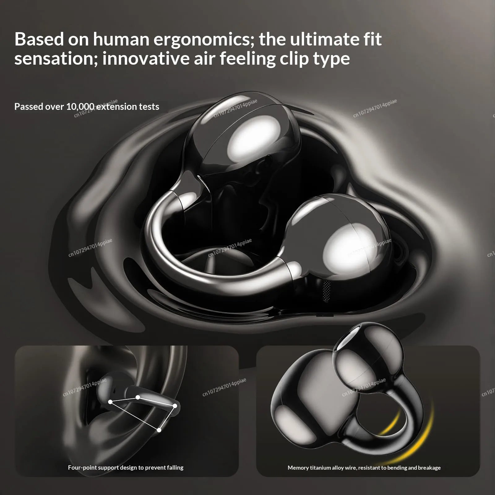 Écouteurs Bluetooth sans Fil Oreillette Clip-on – Autonomie